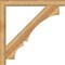 Ekena Millwork Balboa Block Rough Sawn Bracket w/ Offset Brace, Western Red Cedar, 6"W x 48"D x 48"H BKT0604X48X48BOA05RWR - alternate 3